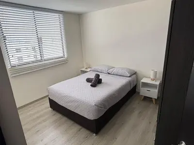 Cama o camas de una habitación en Estancia del Volcán