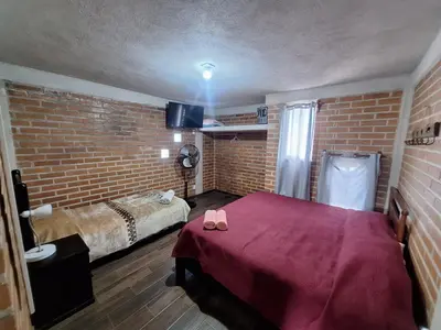 Cama o camas de una habitación en 3- Departamento con terraza