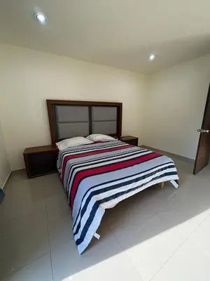 Cama o camas de una habitación en Hermosa residencia en San Pedro Cholula