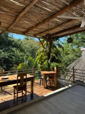 Un balcón o terraza de Loft Superior con Balcón en Mazunte