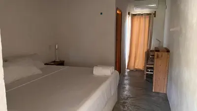 Cama o camas de una habitación en Casa Momo Playa Zipolite Oaxaca