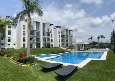 Piscina en o cerca de Hermoso departamento nuevo en Cascadas Cocoyoc