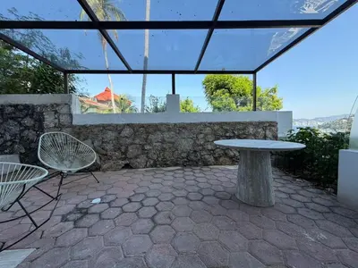 Un balcón o terraza de Loft con hermosa vista a la bahía de Acapulco