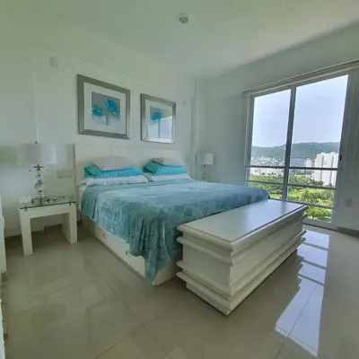 Cama o camas de una habitación en Departamento Fair View Tower Costa Azul, Acapulco