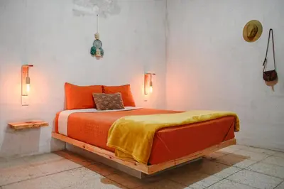 Cama o camas de una habitación en Co404 Oaxaca - Coliving Coworking