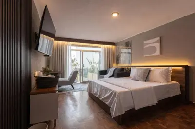 Cama o camas de una habitación en Miranthia Hotel Business and family