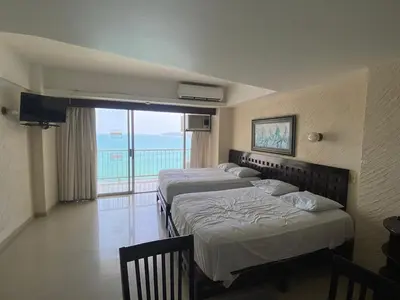 Cama o camas de una habitación en Suite en Torres Gemelas Acapulco piso 19