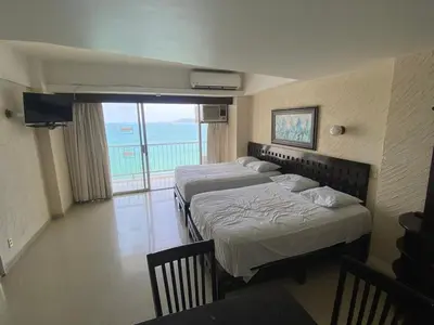 Cama o camas de una habitación en Suite en Torres Gemelas Acapulco piso 19