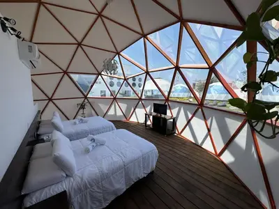 Cama o camas de una habitación en Hotel Boutique Glampidom
