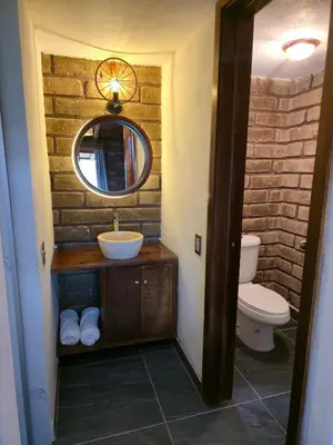 Un baño de cabañas el rio alcatraz