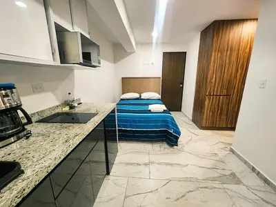 Cama o camas de una habitación en Depto 3 habitaciones cerca del Centro Expositor Puebla