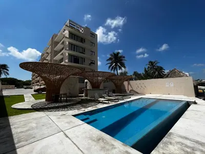 Piscina en o cerca de Depa Isla del Amor con alberca, y acceso al río y la playa