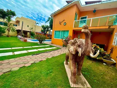 Jardín al aire libre en Acapulco casa almirante