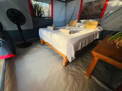 Cama o camas de una habitación en OJO VERDE Mazunte
