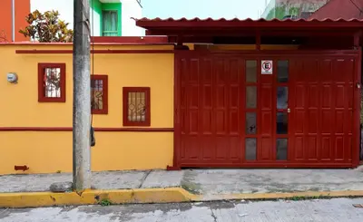 Fachada o entrada de Pintoresca y Acogedora Casita Pueblo Mágico
