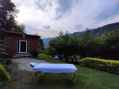 Paisaje cerca de este camping