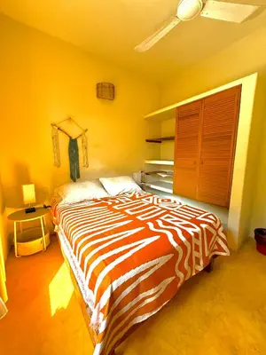 Cama o camas de una habitación en Punta Ox Ha'