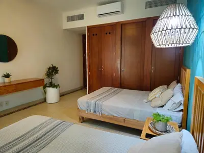 Cama o camas de una habitación en Mar y Lago 203