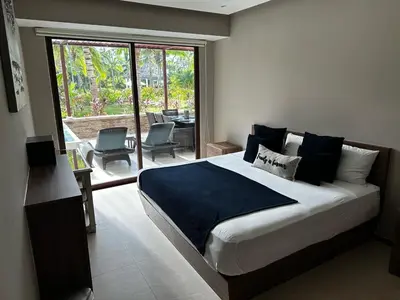 Cama o camas de una habitación en Apartment with a private pool
