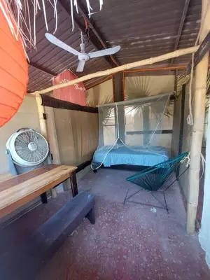 Cama o camas de una habitación en Hostal Roca Blanca