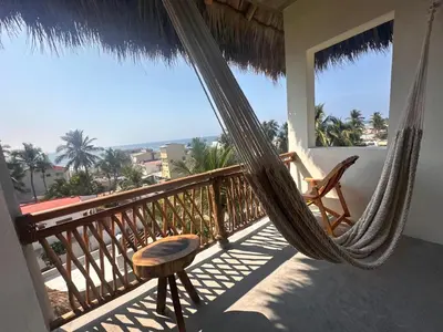 Un balcón o terraza de Hotel Almendros Bonfil