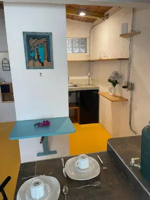 Una cocina o zona de cocina en Queso de Luna ALOJAMIENTO