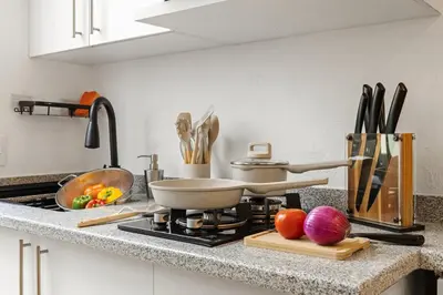 Una cocina o zona de cocina en La Bodeguita Coyoacan