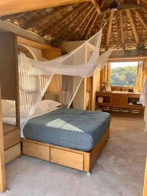 Cama o camas de una habitación en Tres Leches Zipolite