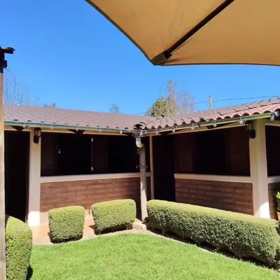 Jardín al aire libre en Cabaña Vicani