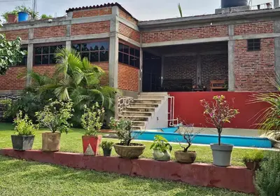 Jardín al aire libre en Casa Temazcal Madre Tierra