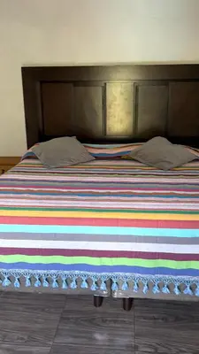 Cama o camas de una habitación en Temazcal en la montaña, hospedaje