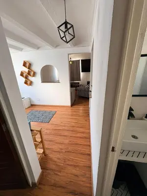 Una televisión o centro de entretenimiento en Soul Home