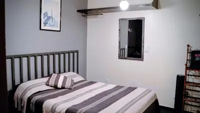 Cama o camas de una habitación en Hotel Coyoacan