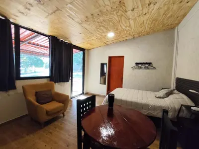 Cama o camas de una habitación en LOFT 2 PAX en Matías Romero, moderno y cómodo