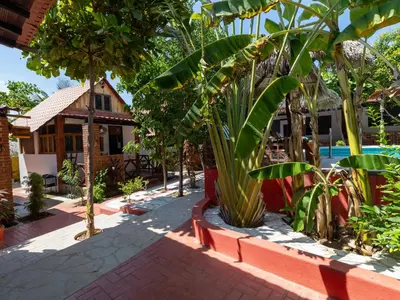 Jardín al aire libre en Las Barracas de la Barra