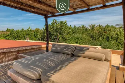 Zona de estar de Stunning Two-bedroom Ocean View House - Mazul