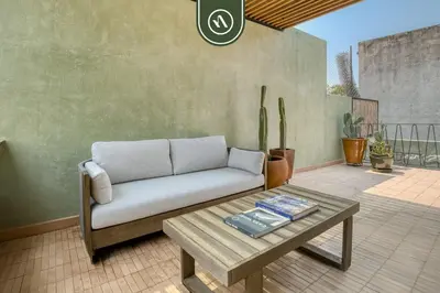 Zona de estar de Luxury 1 BR Condo in Downtown - AC - Peaceful