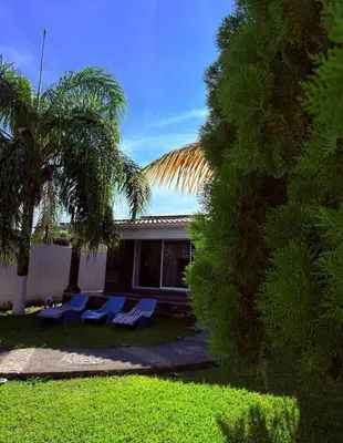 Jardín al aire libre en Casa Blanca Morelos