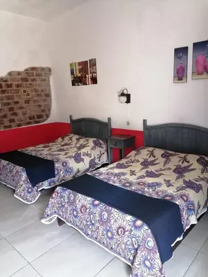 Cama o camas de una habitación en Hotel los remedios cholula puebla