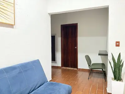 Zona de estar de Villa Ixora-Casa privada 1 recámara en Agua Dulce