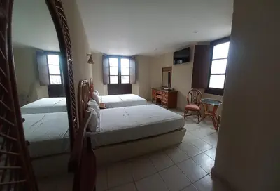 Cama o camas de una habitación en Hotel Santander Veracruz