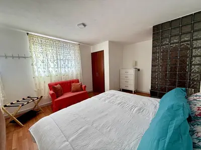 Cama o camas de una habitación en Departamento acogedor, moderno y céntrico