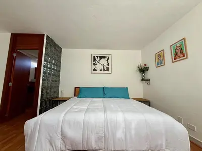 Cama o camas de una habitación en Departamento acogedor, moderno y céntrico