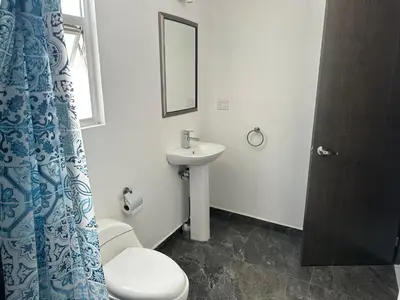 Un baño de Suite Ejecutiva FINSA con Baño Privado y Parking