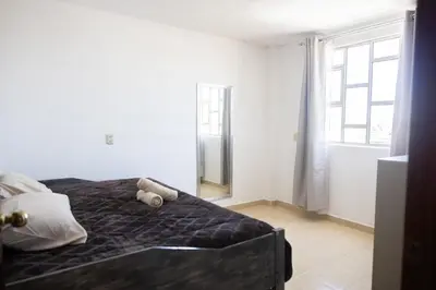 Cama o camas de una habitación en Departamento Apan Centro