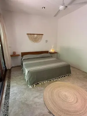 Cama o camas de una habitación en La baxada mazunte