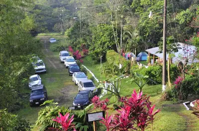 Jardín al aire libre en Cabañas Ecobiosfera