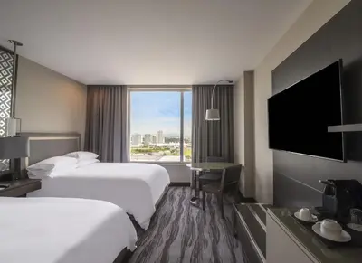 Cama o camas de una habitación en Grand Fiesta Americana Puebla Angelópolis