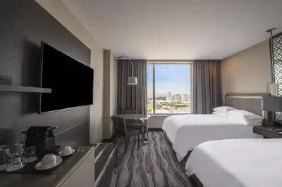 Cama o camas de una habitación en Grand Fiesta Americana Puebla Angelópolis