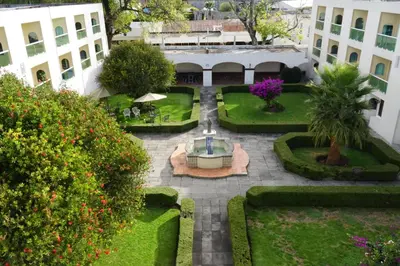 Jardín al aire libre en Hotel Posada Señorial
